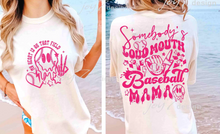 Load image into Gallery viewer, Loud Mouth Baseball Mom/Aunt Tee