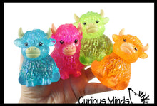 Load image into Gallery viewer, Curious Minds Toys - Highland Cow Shaped Ball - Thick Glue/Gel Syrup Molasses Stretch Ball Maltose- Ultra Squishy and Moldable Slow Rise Relaxing Sensory Fidget Stress Toy