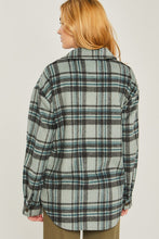 Load image into Gallery viewer, Woven Yarn Dye Long Sleeve Shacket