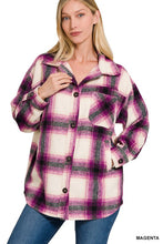 Load image into Gallery viewer, OVERSIZED YARN DYED PLAID LONGLINE SHACKET