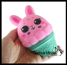 Load image into Gallery viewer, Curious Minds Toys - 1 Bunny Ice Cream Cone - Soft Creamy Doh Filled Squeeze Stre