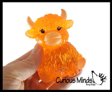 Load image into Gallery viewer, Curious Minds Toys - Highland Cow Shaped Ball - Thick Glue/Gel Syrup Molasses Stretch Ball Maltose- Ultra Squishy and Moldable Slow Rise Relaxing Sensory Fidget Stress Toy