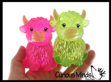 Load image into Gallery viewer, Curious Minds Toys - Highland Cow Shaped Ball - Thick Glue/Gel Syrup Molasses Stretch Ball Maltose- Ultra Squishy and Moldable Slow Rise Relaxing Sensory Fidget Stress Toy