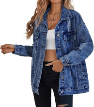 Load image into Gallery viewer, Deluxe Dance Mom Jean Jacket Blinged Out