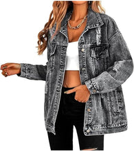 Load image into Gallery viewer, Deluxe Dance Mom Jean Jacket Blinged Out