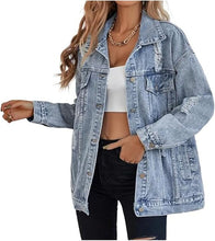 Load image into Gallery viewer, Deluxe Dance Mom Jean Jacket Blinged Out