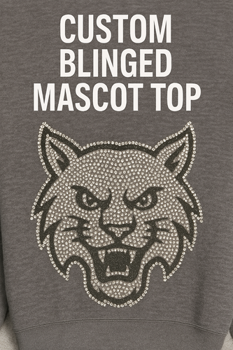 Custom Blinged Mascot Top