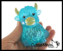 Load image into Gallery viewer, Curious Minds Toys - Highland Cow Shaped Ball - Thick Glue/Gel Syrup Molasses Stretch Ball Maltose- Ultra Squishy and Moldable Slow Rise Relaxing Sensory Fidget Stress Toy
