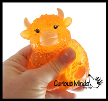Load image into Gallery viewer, Curious Minds Toys - Highland Cow Shaped Ball - Thick Glue/Gel Syrup Molasses Stretch Ball Maltose- Ultra Squishy and Moldable Slow Rise Relaxing Sensory Fidget Stress Toy