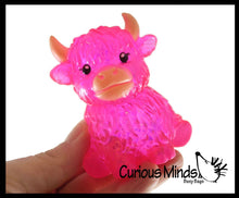 Load image into Gallery viewer, Curious Minds Toys - Highland Cow Shaped Ball - Thick Glue/Gel Syrup Molasses Stretch Ball Maltose- Ultra Squishy and Moldable Slow Rise Relaxing Sensory Fidget Stress Toy