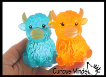 Load image into Gallery viewer, Curious Minds Toys - Highland Cow Shaped Ball - Thick Glue/Gel Syrup Molasses Stretch Ball Maltose- Ultra Squishy and Moldable Slow Rise Relaxing Sensory Fidget Stress Toy