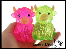 Load image into Gallery viewer, Curious Minds Toys - Highland Cow Shaped Ball - Thick Glue/Gel Syrup Molasses Stretch Ball Maltose- Ultra Squishy and Moldable Slow Rise Relaxing Sensory Fidget Stress Toy