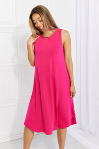 Zenana Full Size Still In Love Sleeveless Midi Dress