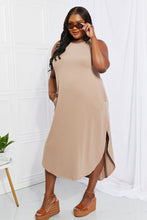 Load image into Gallery viewer, Zenana Making Music Brushed Sleeveless Dress in Mocha