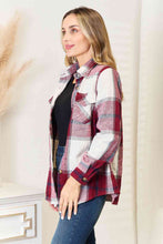Load image into Gallery viewer, Plaid Button Up Flannel Shirt Jacket