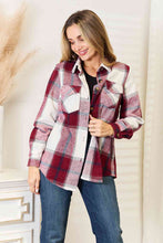 Load image into Gallery viewer, Plaid Button Up Flannel Shirt Jacket